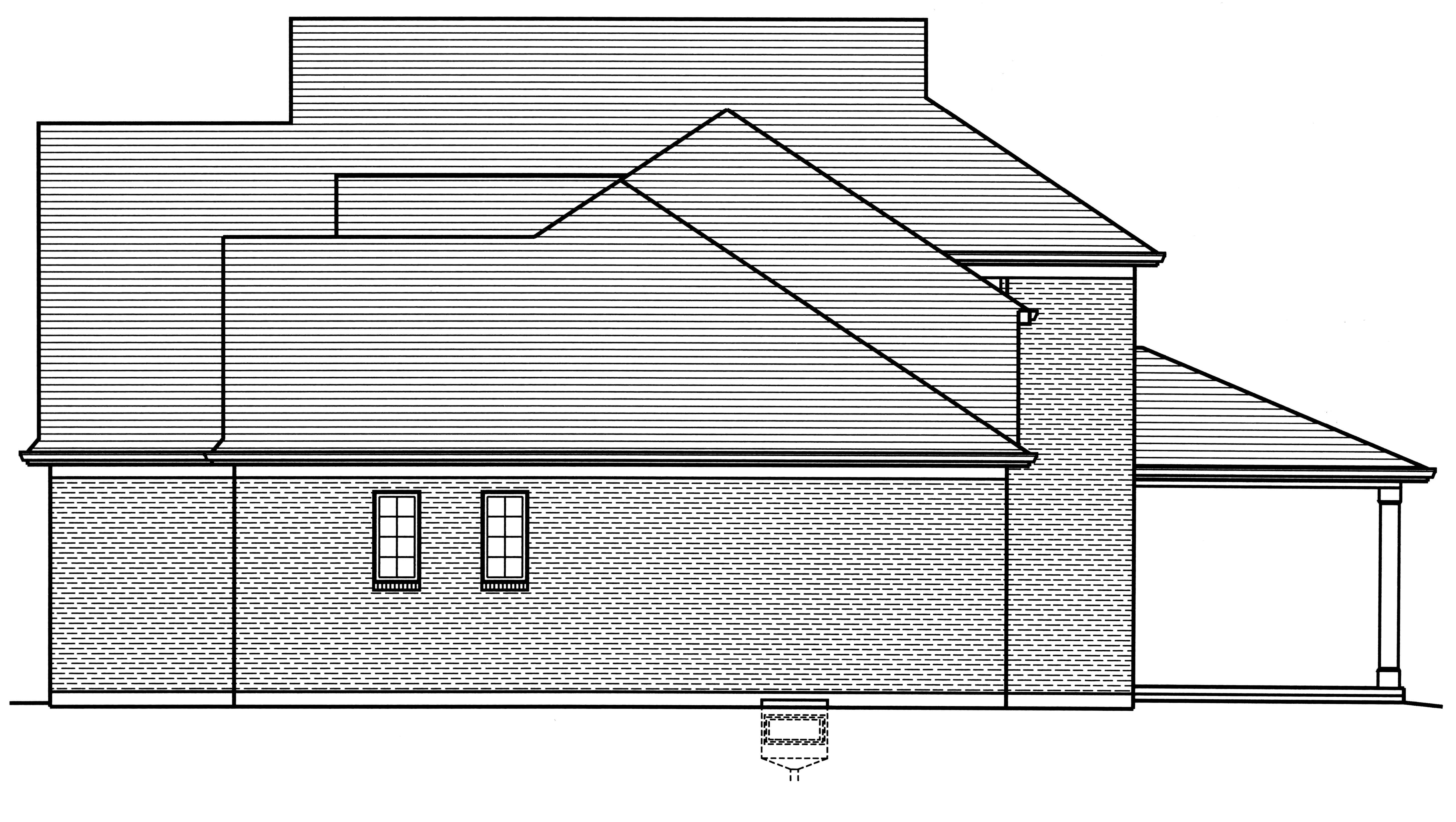 Home Plan Right Elevation of this 4-Bedroom,2586 Sq Ft Plan -169-1121