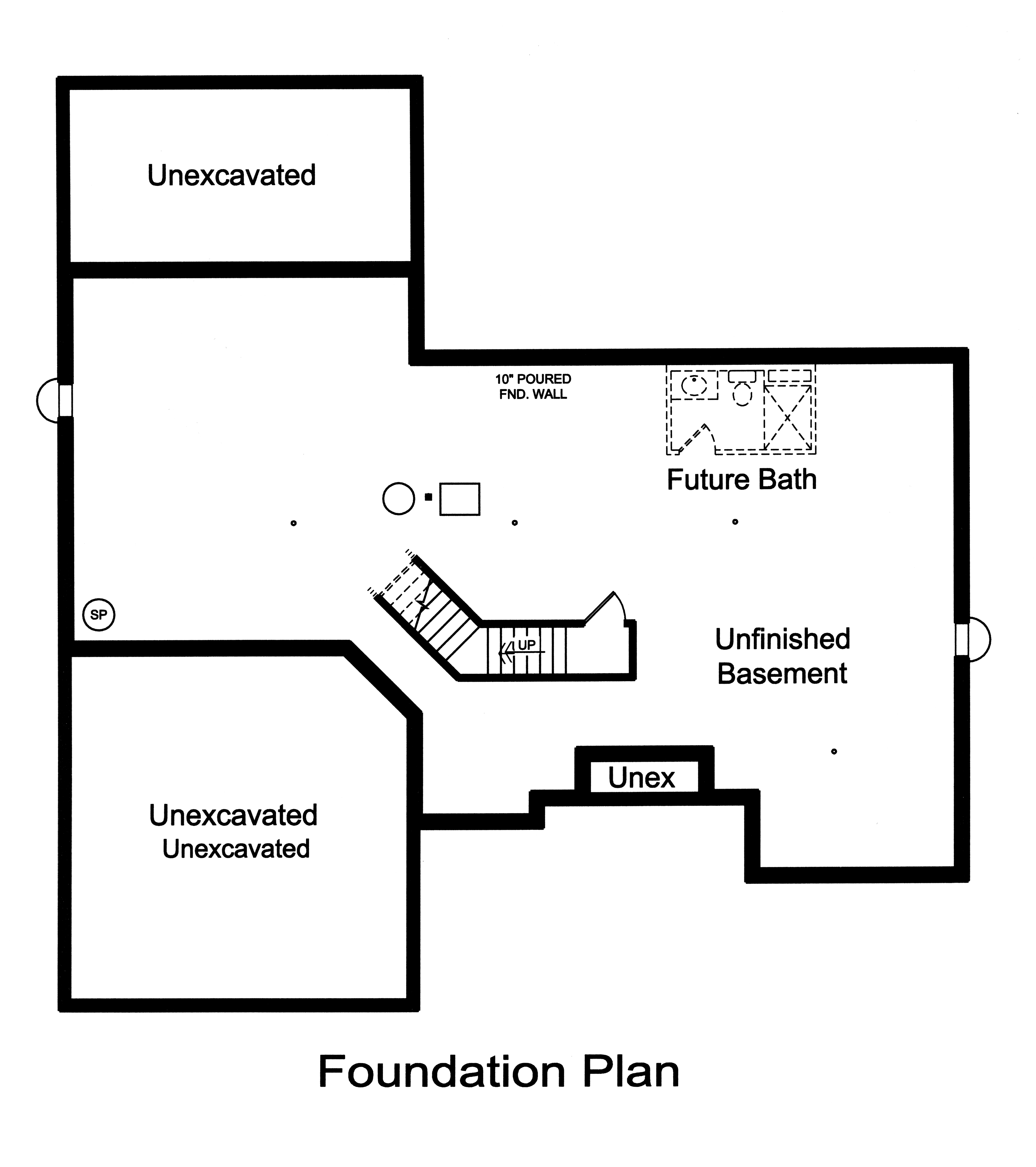 Floor Plan Basement of Traditional Plan #169-1121
