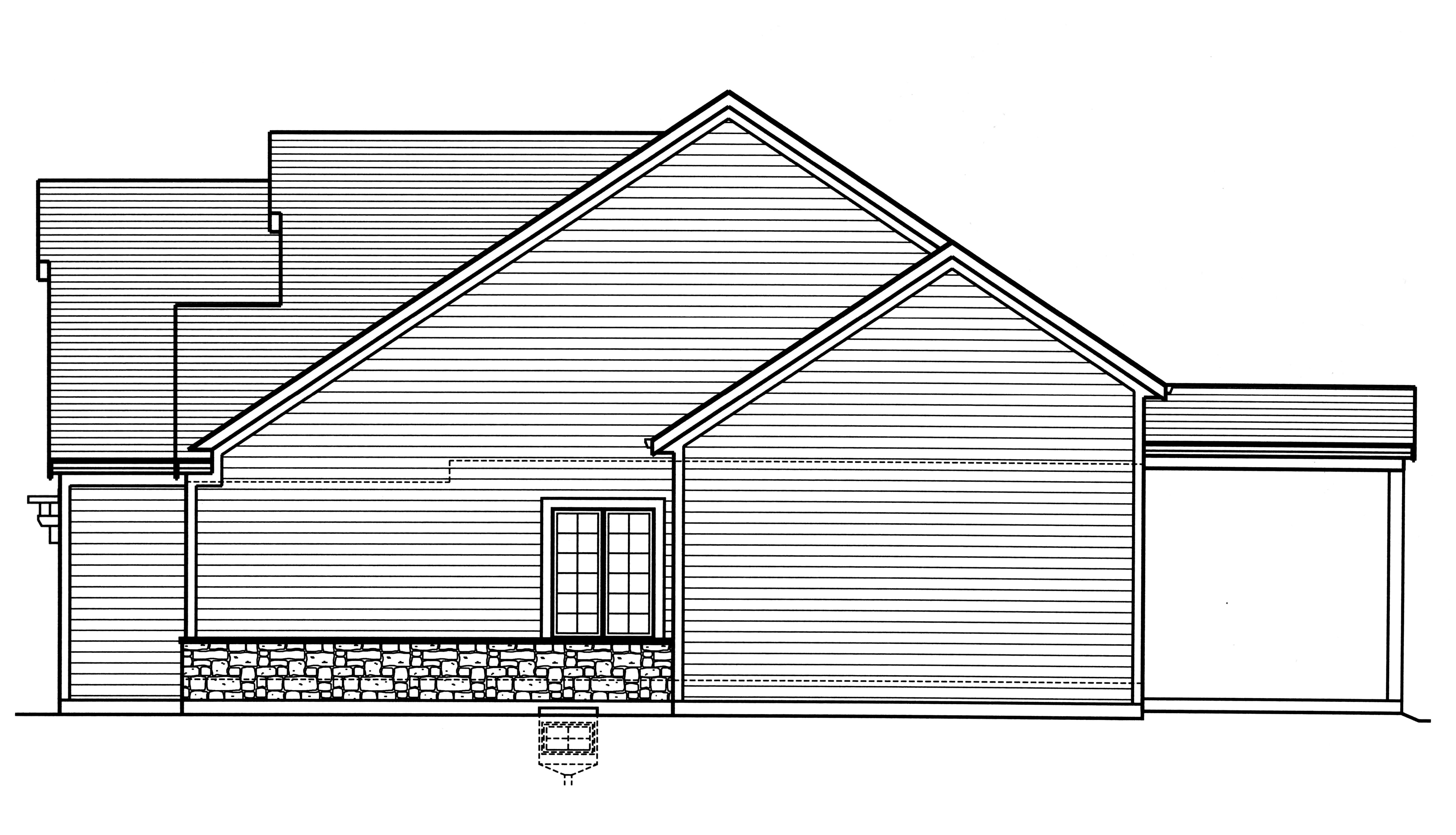 Home Plan Right Elevation of this 4-Bedroom,2415 Sq Ft Plan -169-1123