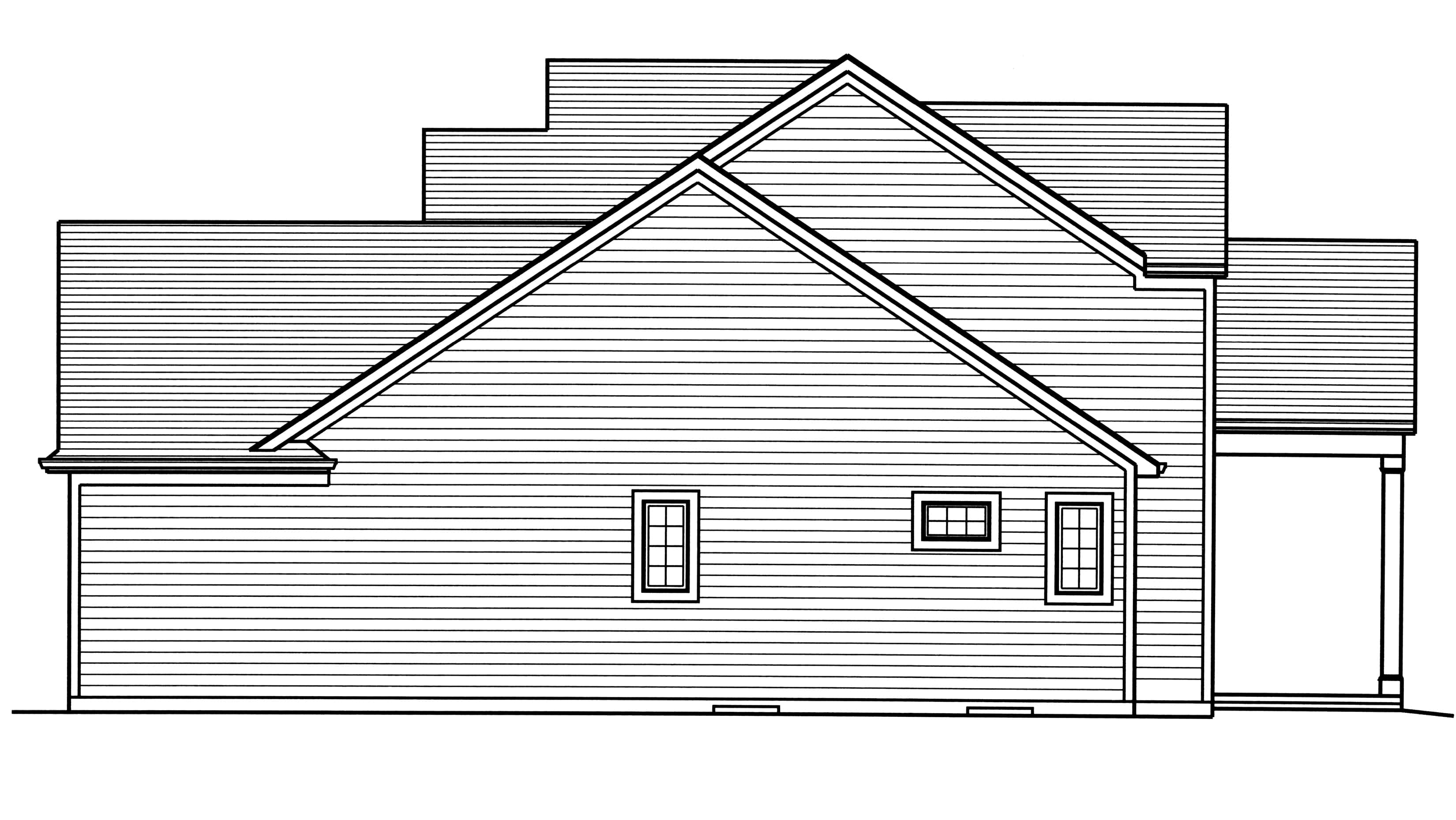 Home Plan Right Elevation of this 4-Bedroom,2543 Sq Ft Plan -169-1124