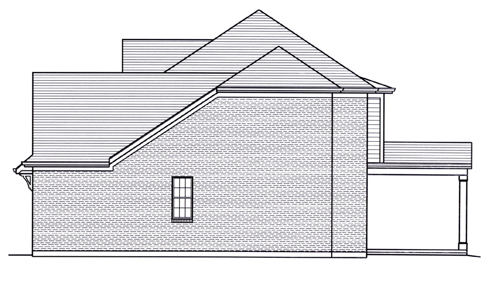 Home Plan Right Elevation of this 4-Bedroom,2303 Sq Ft Plan -169-1125