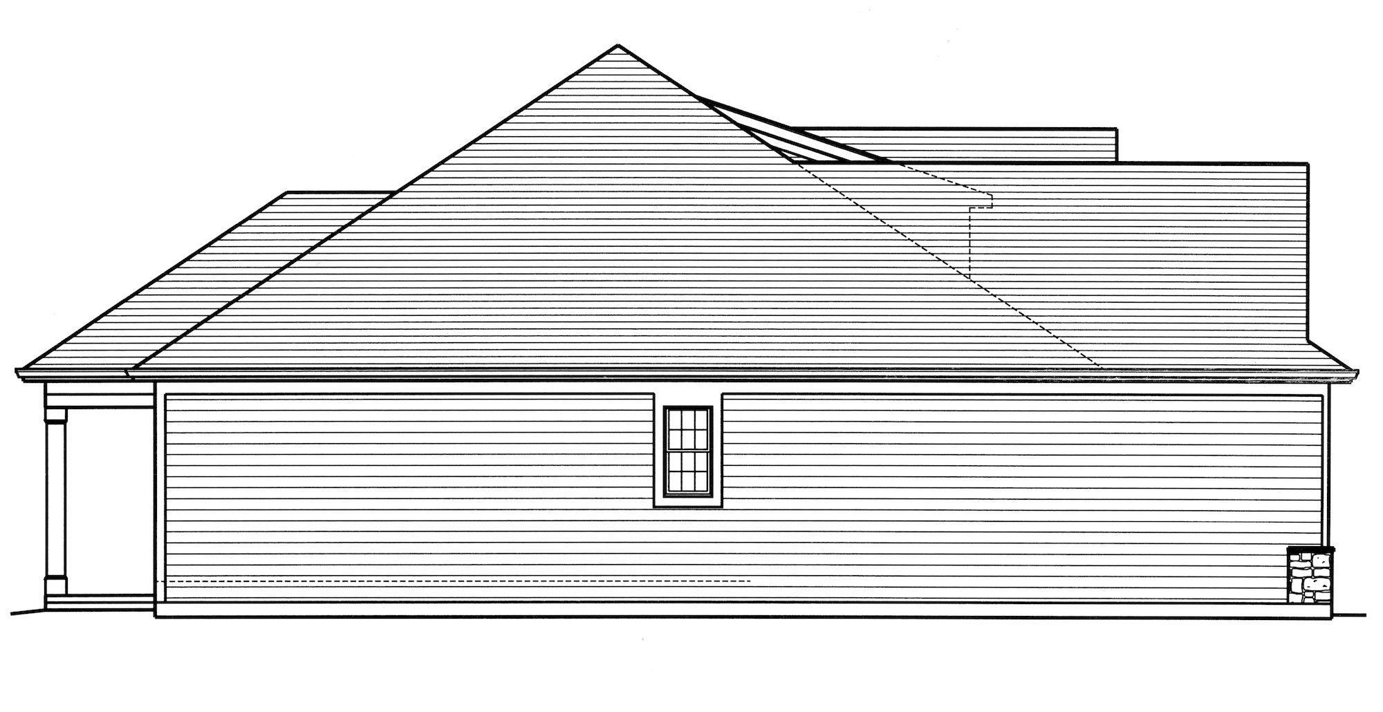 Home Plan Left Elevation of this 3-Bedroom,1894 Sq Ft Plan -169-1127