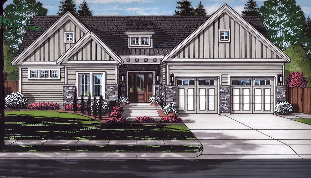 Front View of this 3-Bedroom, 1871 Sq Ft Plan - 169-1129