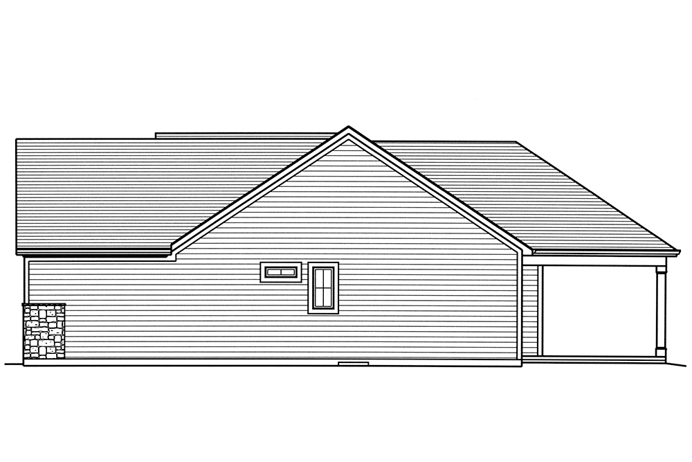 Home Plan Right Elevation of this 3-Bedroom,1871 Sq Ft Plan -169-1129