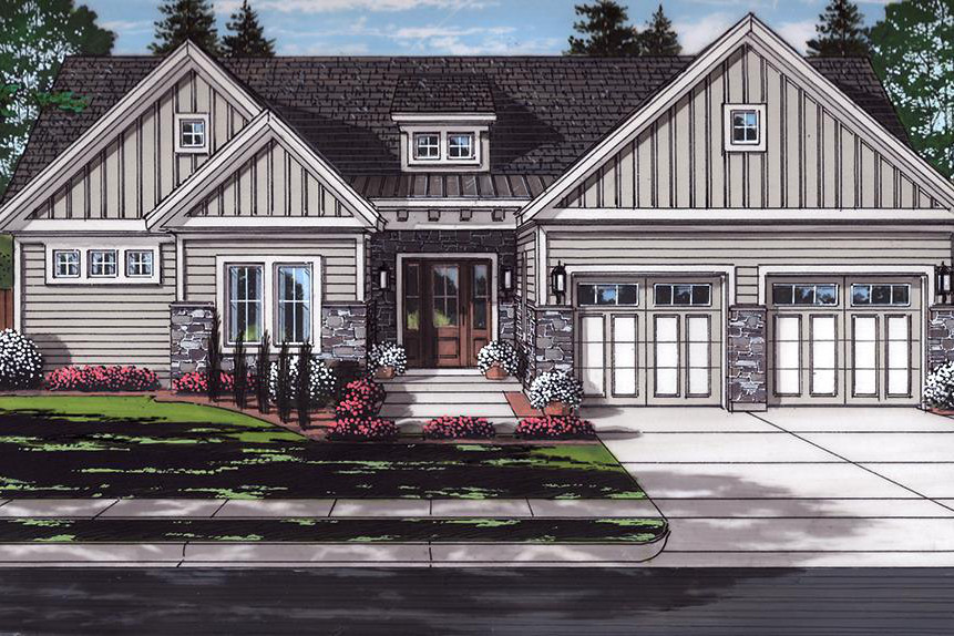 Craftsman home (ThePlanCollection: Plan #169-1129)