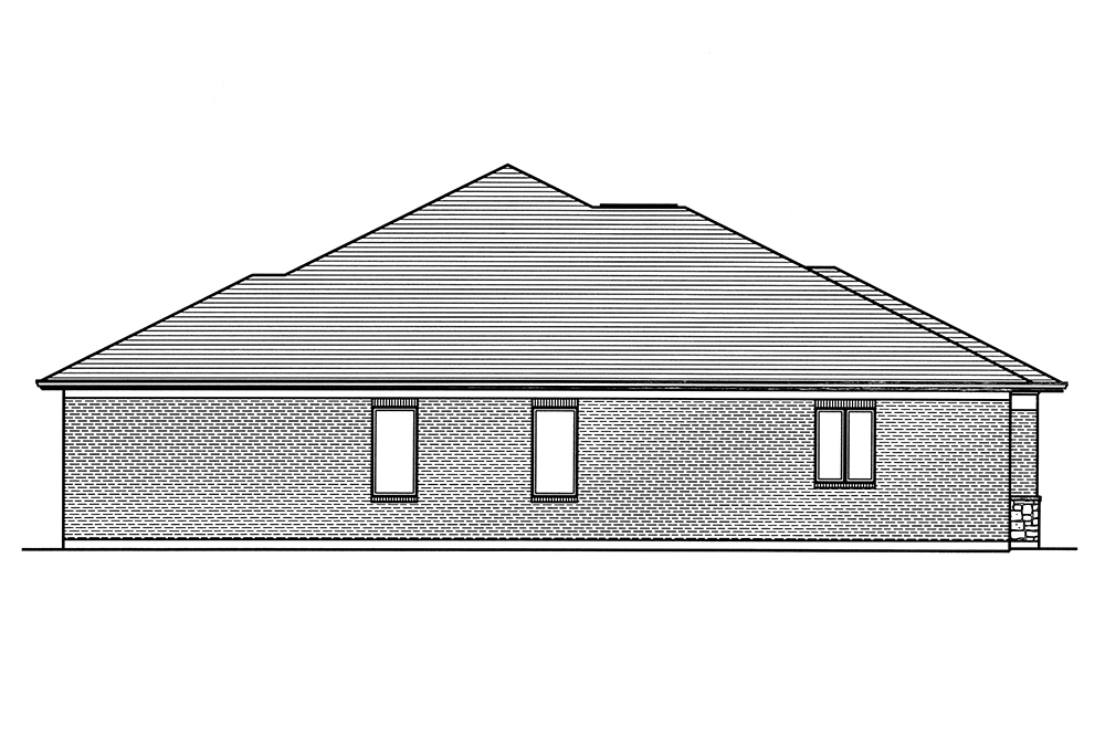 Home Plan Left Elevation of this 3-Bedroom,2099 Sq Ft Plan -169-1130