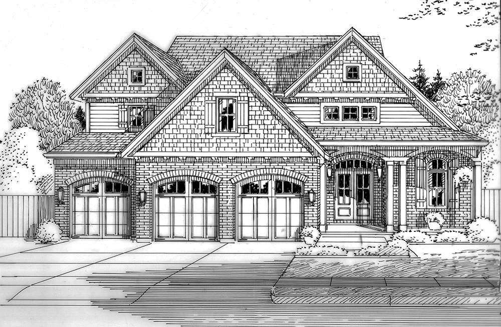 Front View of this 4-Bedroom, 2600 Sq Ft Plan - 169-1131
