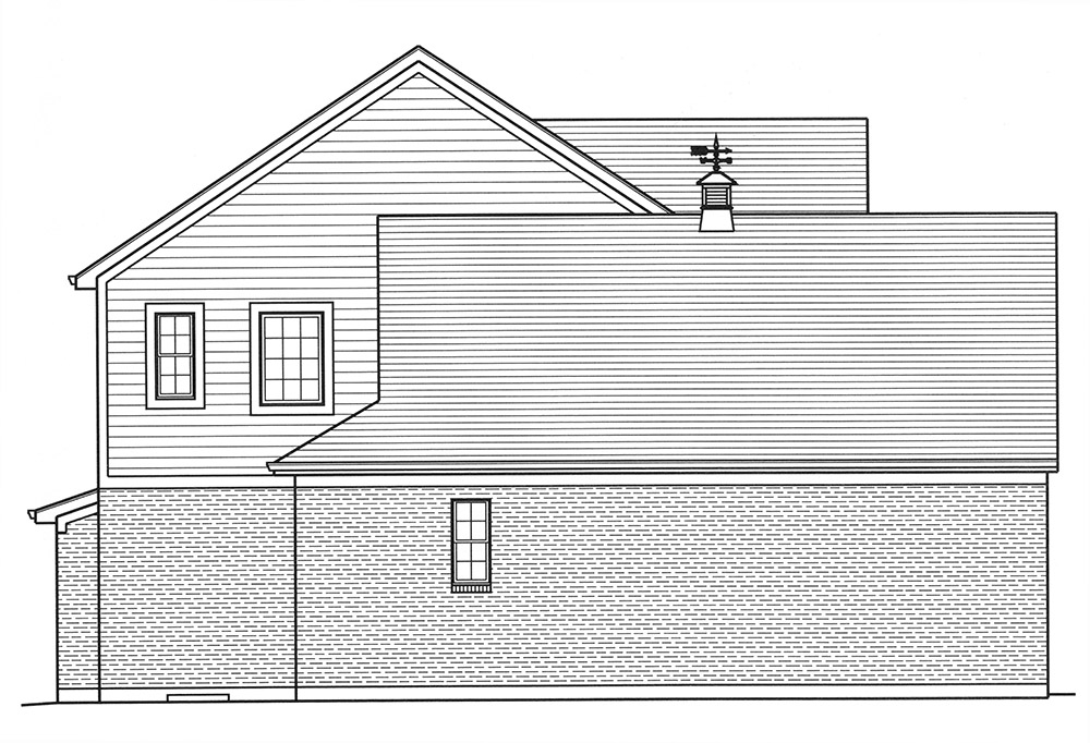 Home Plan Left Elevation of this 4-Bedroom,2645 Sq Ft Plan -169-1132