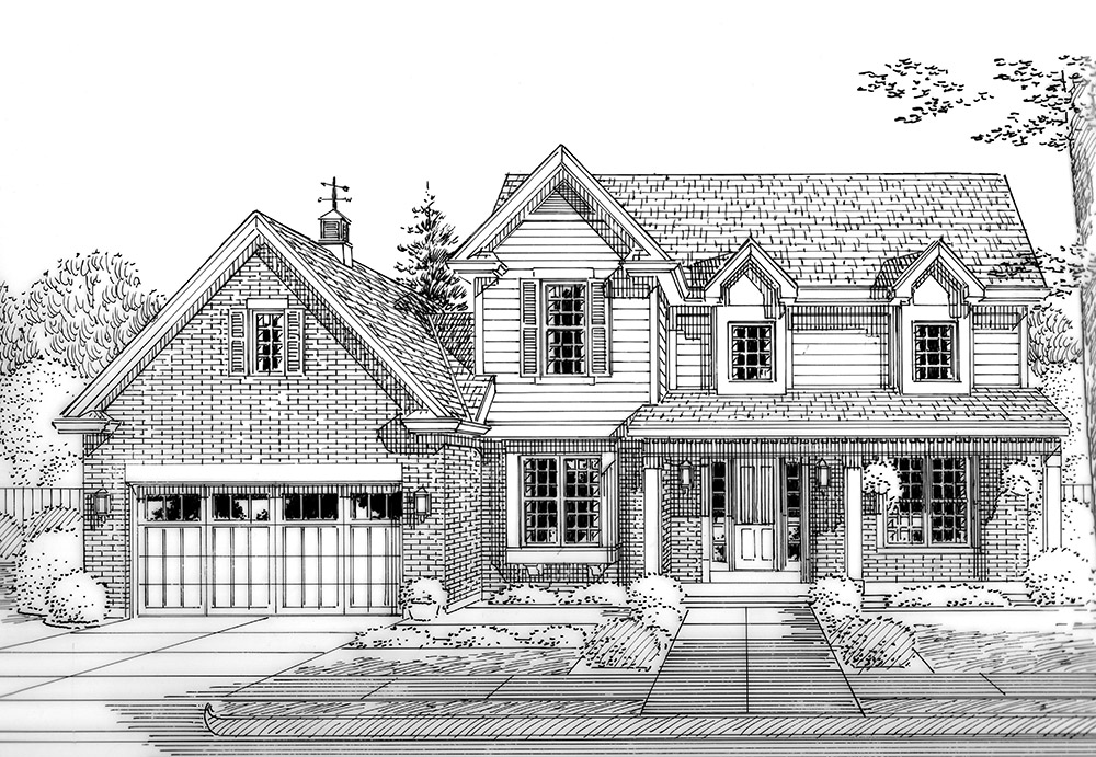 Front View of this 4-Bedroom, 2645 Sq Ft Plan - 169-1132