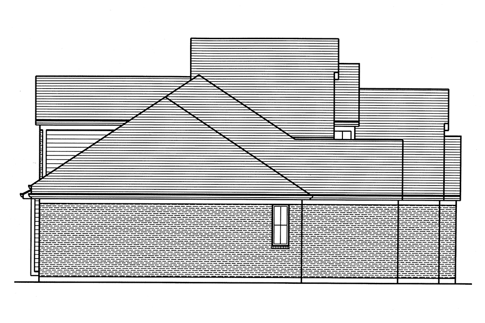 Home Plan Left Elevation of this 4-Bedroom,2546 Sq Ft Plan -169-1133