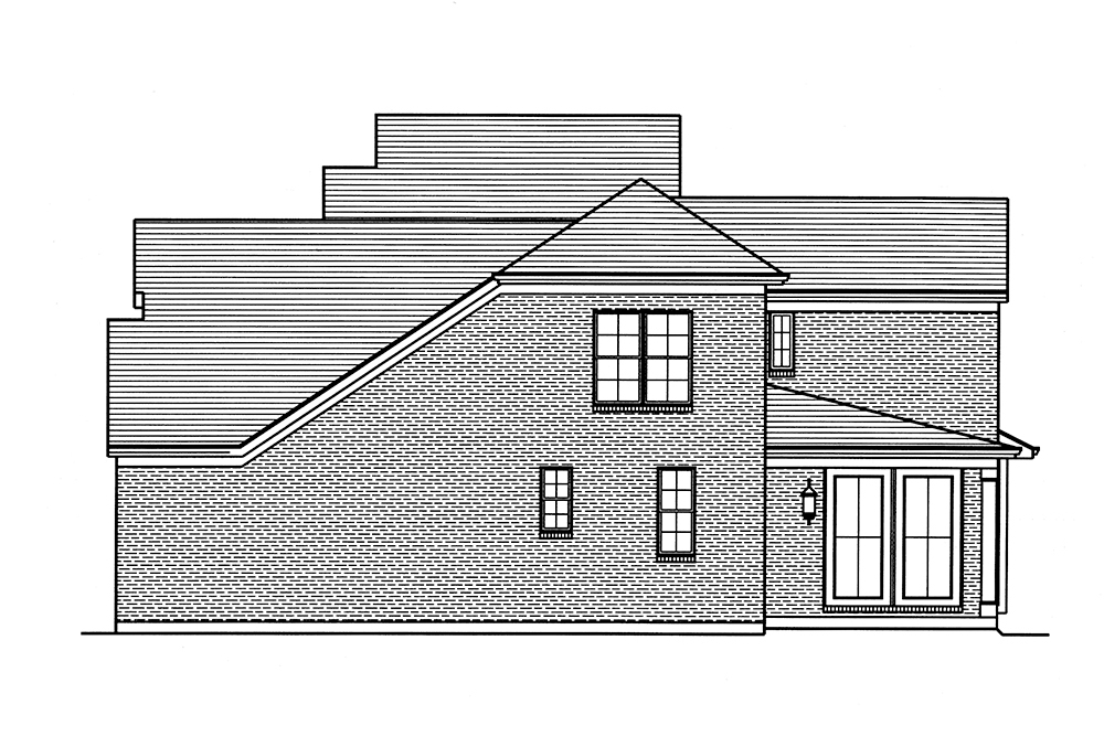Home Plan Right Elevation of this 4-Bedroom,2546 Sq Ft Plan -169-1133