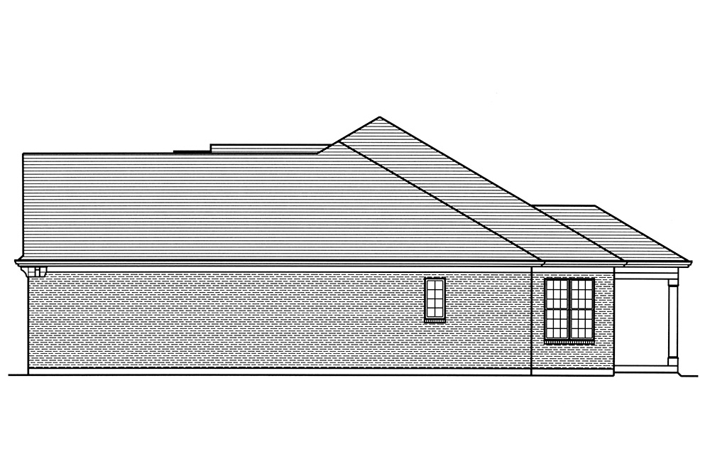 Home Plan Right Elevation of this 3-Bedroom,2064 Sq Ft Plan -169-1135