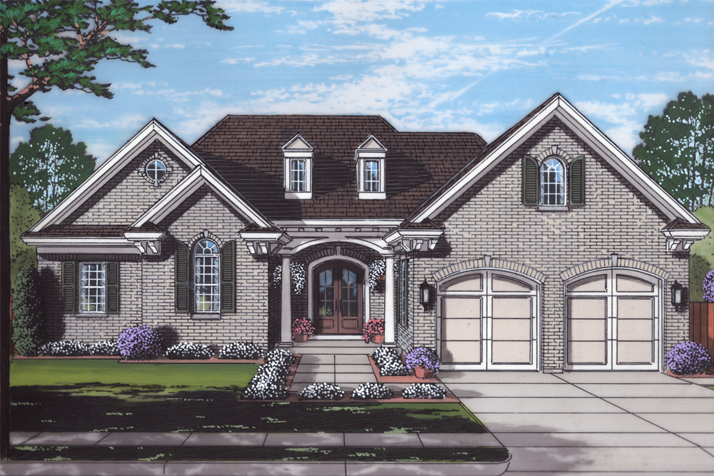 Front elevation of Traditional home (ThePlanCollection: House Plan #169-1135)