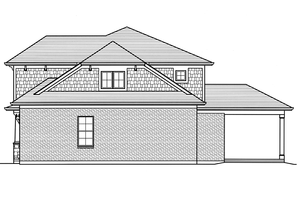 Home Plan Right Elevation of this 4-Bedroom,2624 Sq Ft Plan -169-1137