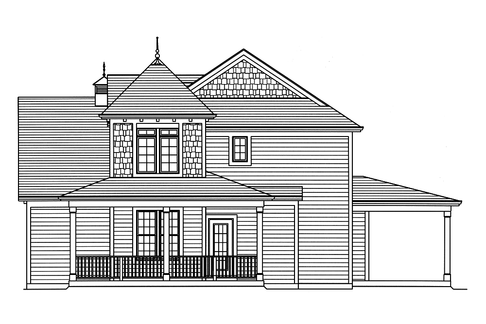 Home Plan Right Elevation of this 4-Bedroom,2446 Sq Ft Plan -169-1138