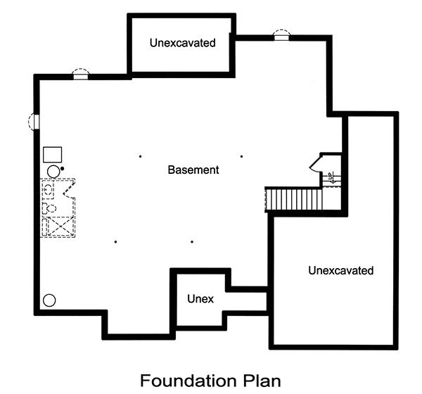 Floor Plan Basement of Traditional Plan #169-1139