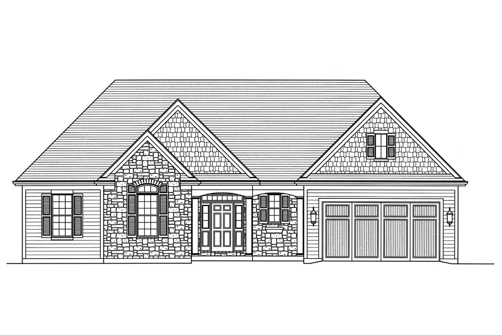 Home Plan Front Elevation of this 3-Bedroom,1867 Sq Ft Plan -169-1139