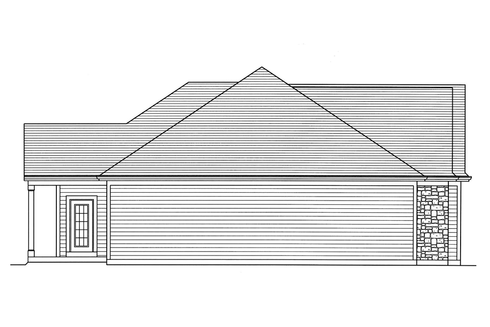 Home Plan Left Elevation of this 3-Bedroom,1867 Sq Ft Plan -169-1139