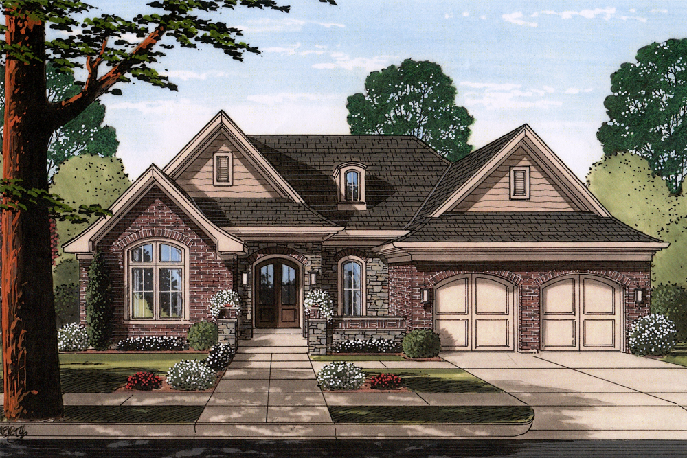 Traditional home plan (ThePlanCollection: House Plan #169-1140)