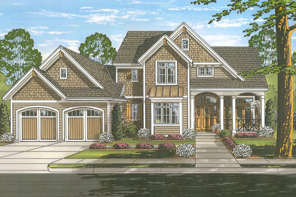 Front elevation of Country home (ThePlanCollection: House Plan #169-1141)