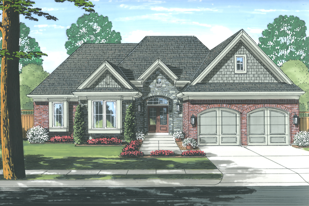 Ranch home plan (ThePlanCollection: House Plan #169-1142)