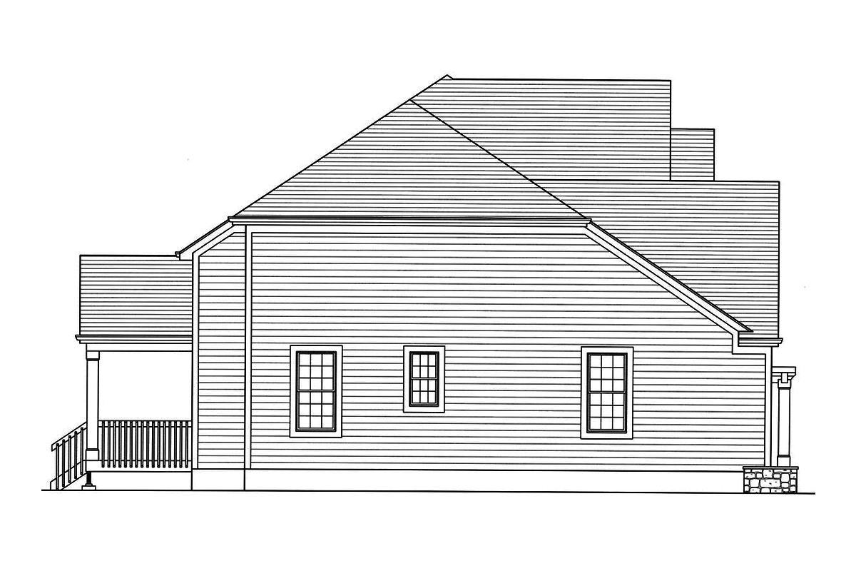 Home Plan Left Elevation of this 4-Bedroom,2601 Sq Ft Plan -169-1144