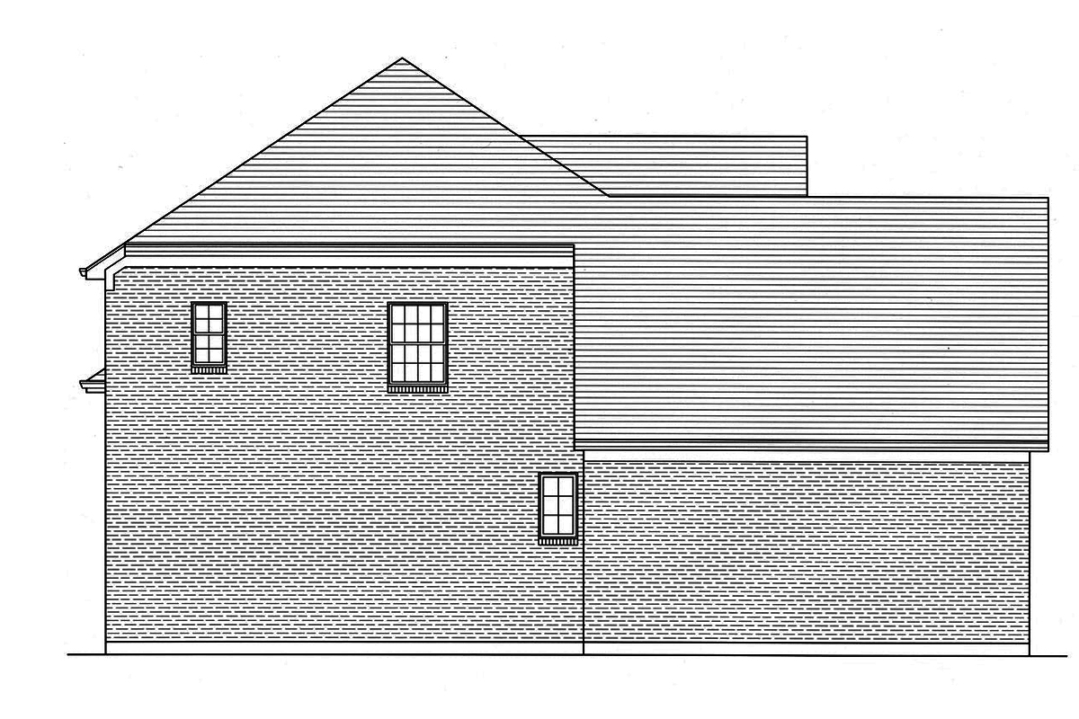Home Plan Left Elevation of this 4-Bedroom,2482 Sq Ft Plan -169-1147