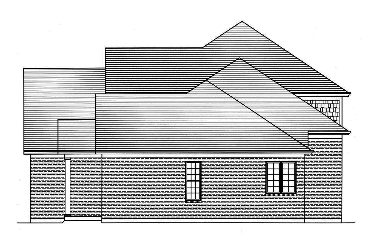Home Plan Right Elevation of this 4-Bedroom,2482 Sq Ft Plan -169-1147