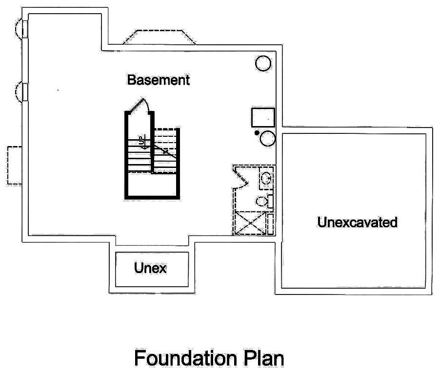 Floor Plan Basement of Traditional Plan #169-1148