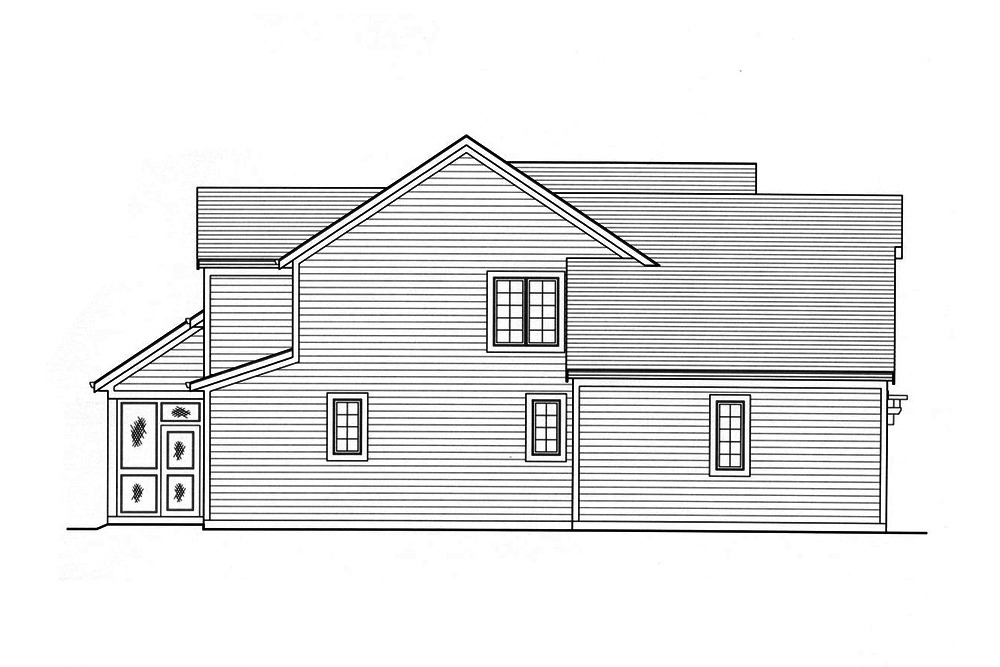 Home Plan Left Elevation of this 4-Bedroom,2316 Sq Ft Plan -169-1149