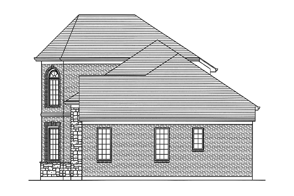 Home Plan Right Elevation of this 3-Bedroom,1908 Sq Ft Plan -169-1156