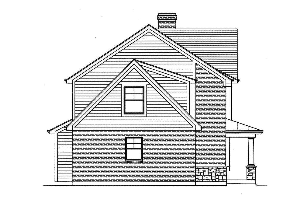 Home Plan Left Elevation of this 3-Bedroom,1770 Sq Ft Plan -169-1158
