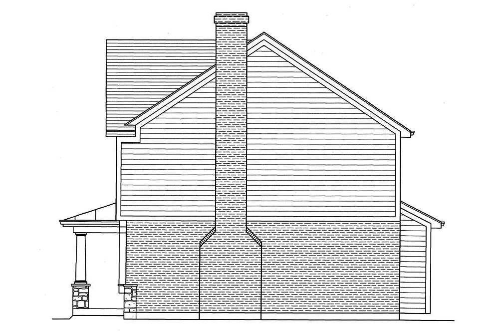 Home Plan Right Elevation of this 3-Bedroom,1770 Sq Ft Plan -169-1158