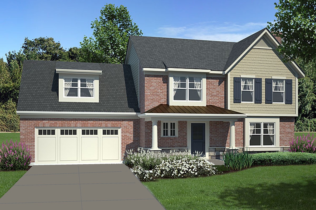 Traditional home plan (ThePlanCollection: House Plan #169-1158)
