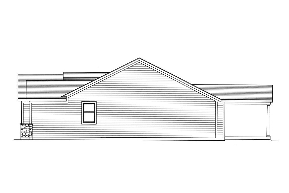 Home Plan Right Elevation of this 3-Bedroom,1809 Sq Ft Plan -169-1159