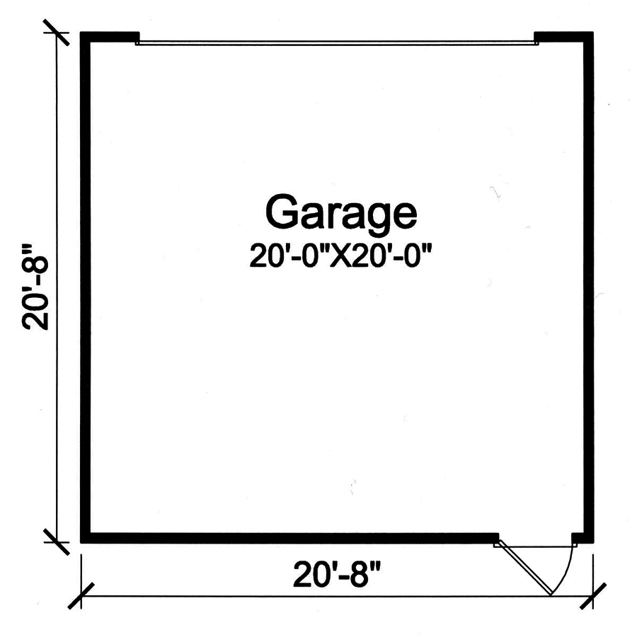 Floor Plan Garage of Craftsman Plan #169-1160