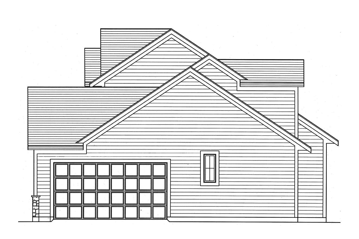 Home Plan Right Elevation of this 3-Bedroom,2005 Sq Ft Plan -169-1162