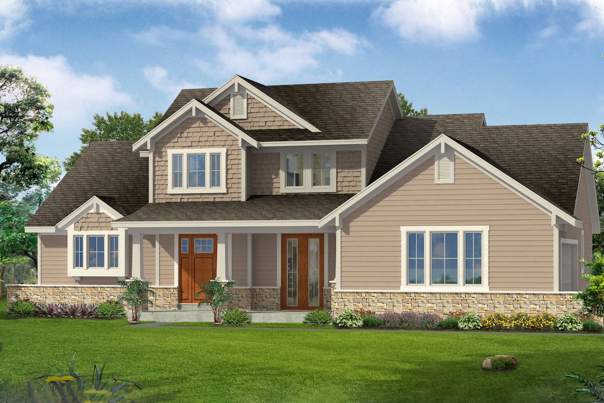 Traditional home plan (ThePlanCollection: House Plan #169-1162)