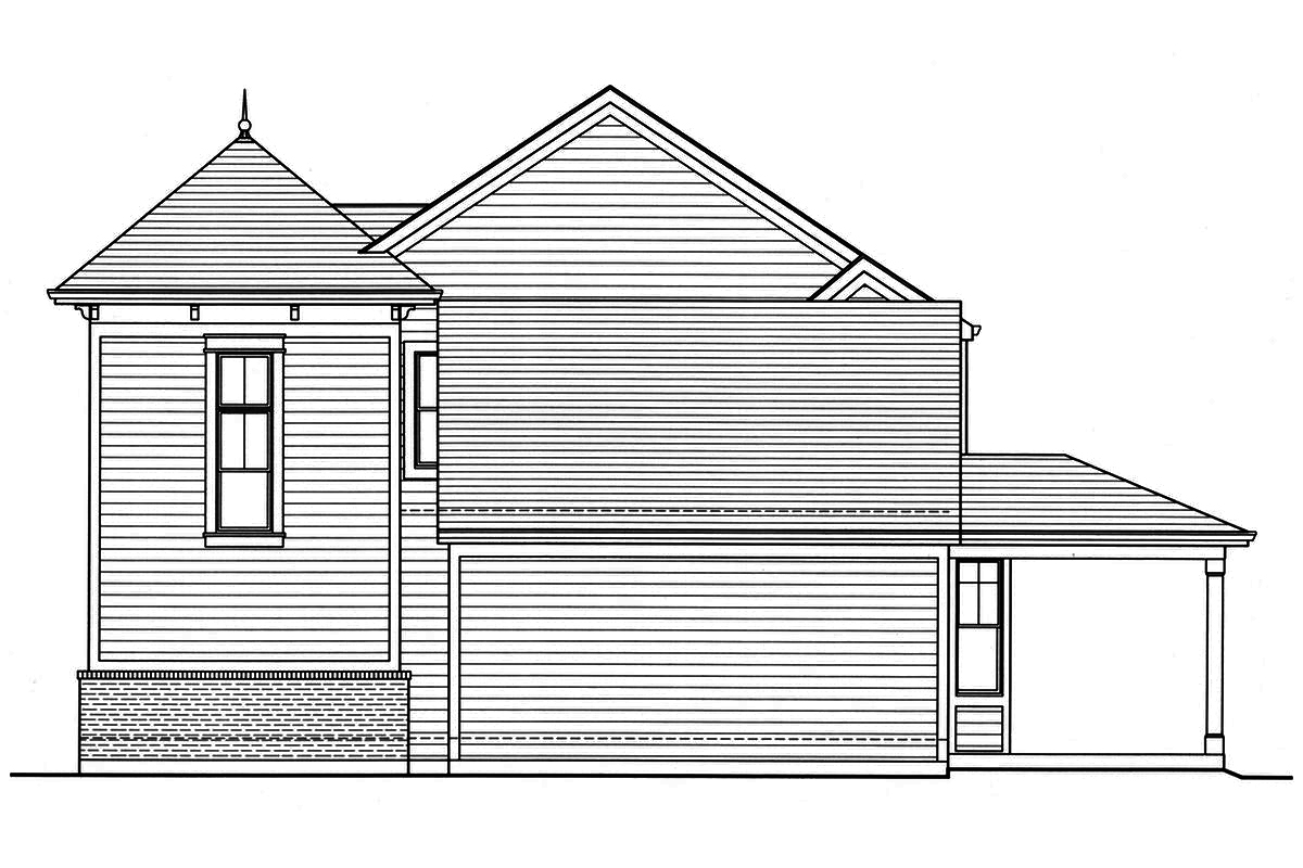Home Plan Left Elevation of this 3-Bedroom,2010 Sq Ft Plan -169-1164