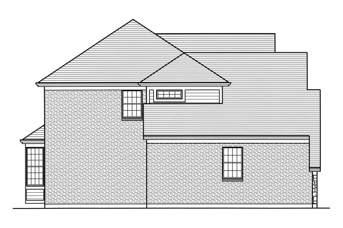 Home Plan Left Elevation of this 4-Bedroom,2184 Sq Ft Plan -169-1165