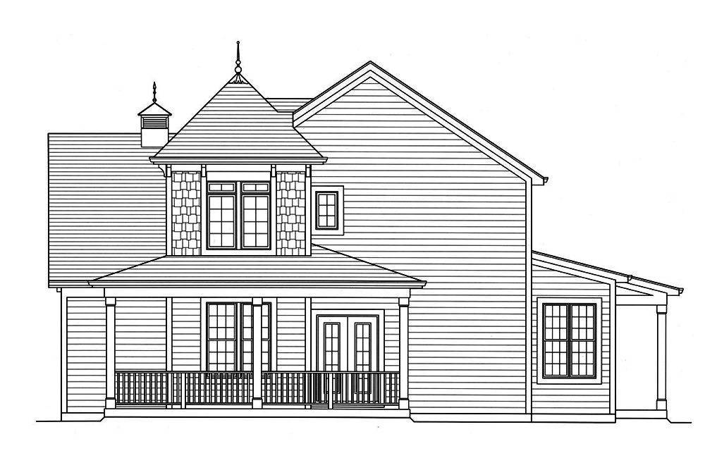 Home Plan Right Elevation of this 4-Bedroom,2478 Sq Ft Plan -169-1166