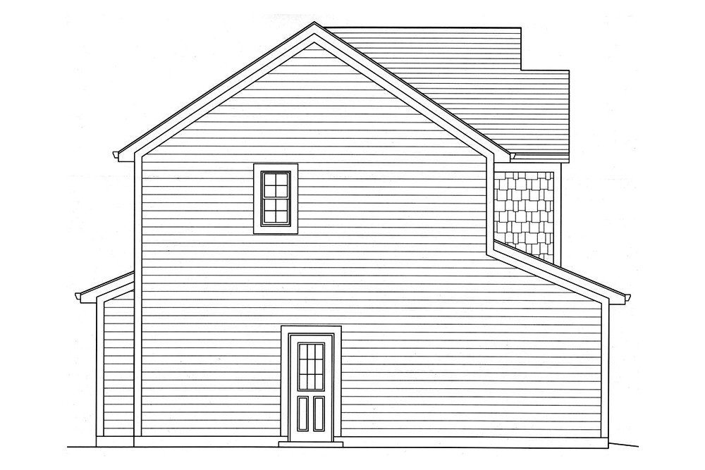 Home Plan Left Elevation of this 3-Bedroom,1569 Sq Ft Plan -169-1169
