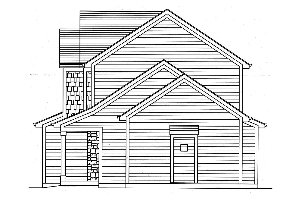 Home Plan Right Elevation of this 3-Bedroom,1569 Sq Ft Plan -169-1169