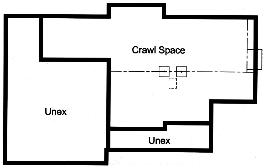 Floor Plan Basement of Traditional Plan #169-1169