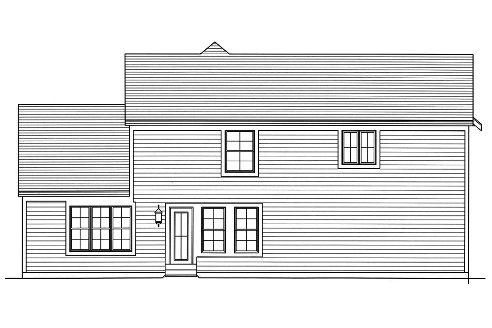 Home Plan Rear Elevation of this 3-Bedroom,1922 Sq Ft Plan -169-1172