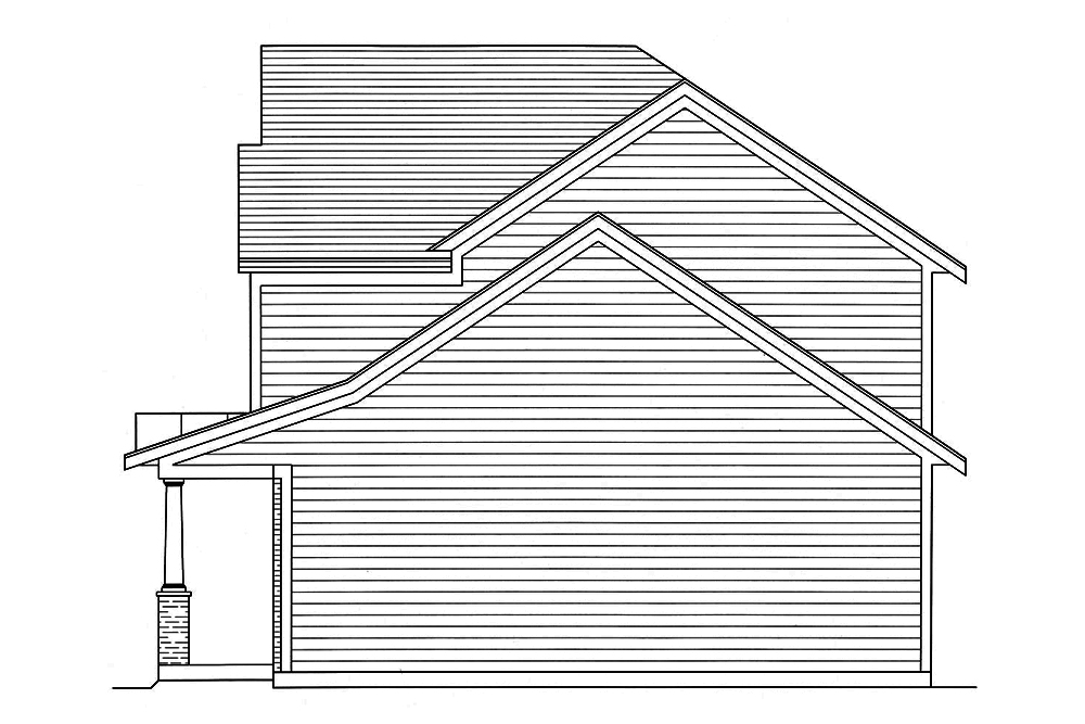 Home Plan Right Elevation of this 3-Bedroom,1922 Sq Ft Plan -169-1172