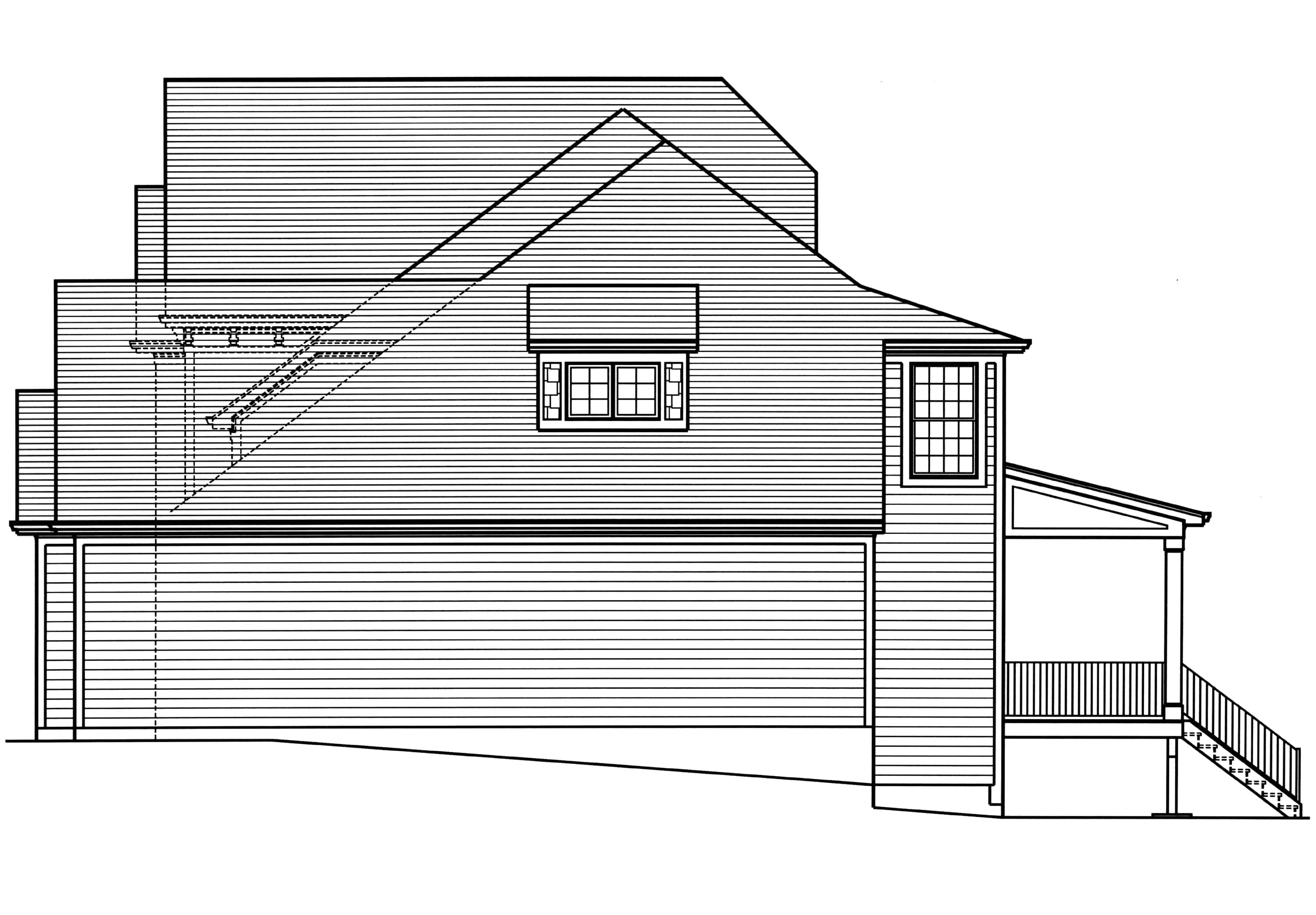 Home Plan Right Elevation of this 4-Bedroom,3246 Sq Ft Plan -169-1178