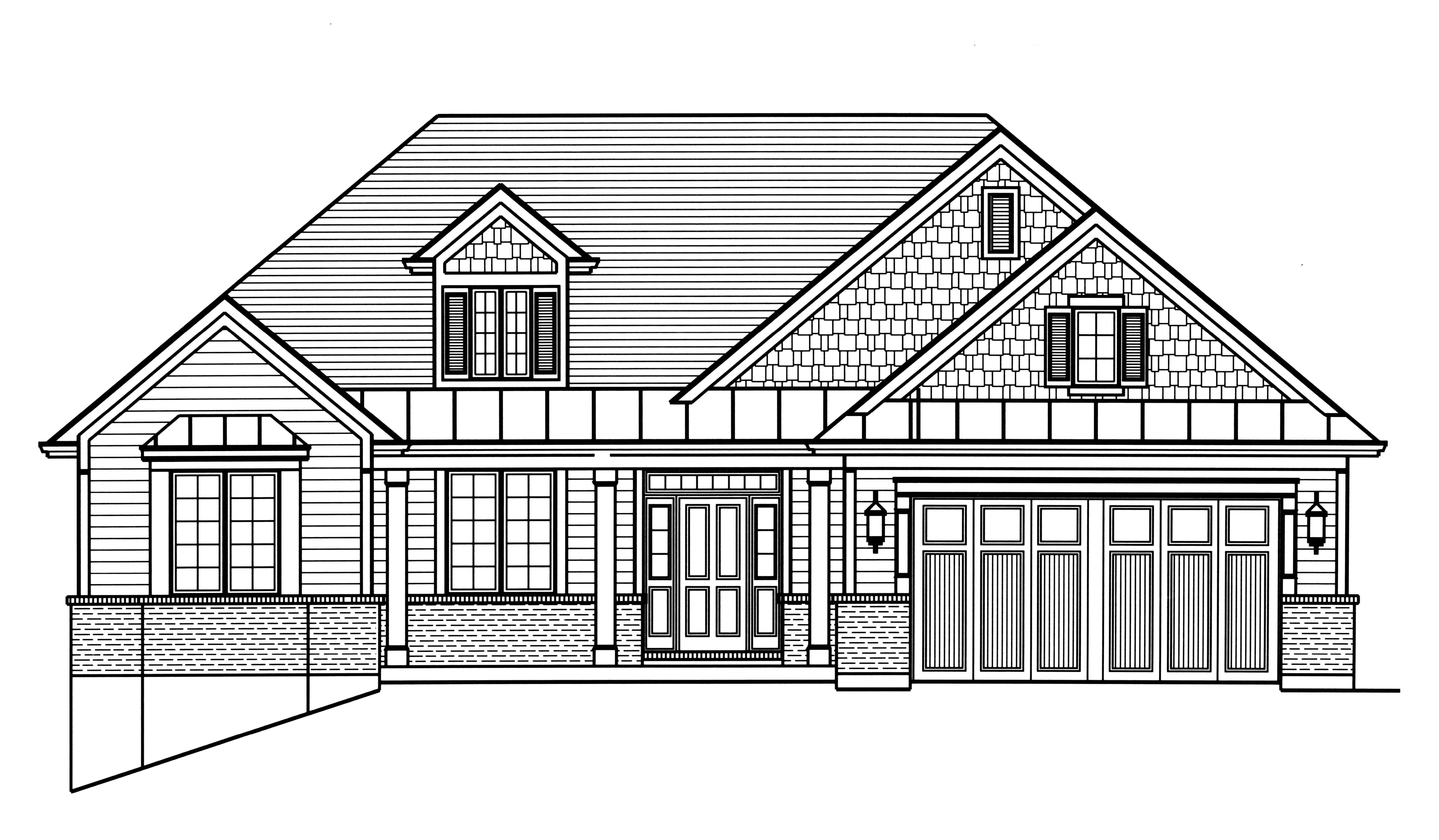 Home Plan Front Elevation of this 3-Bedroom,1814 Sq Ft Plan -169-1180