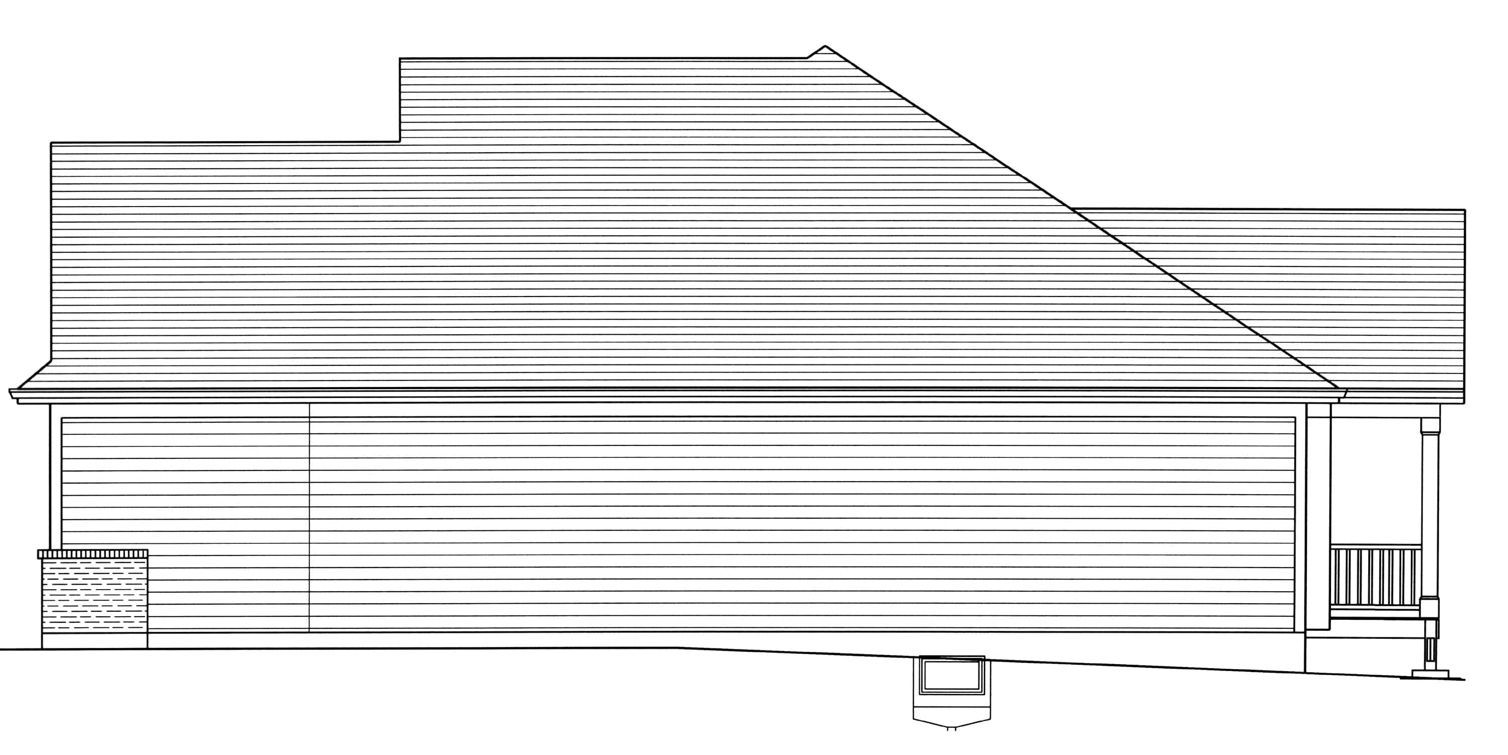 Home Plan Right Elevation of this 3-Bedroom,1814 Sq Ft Plan -169-1180