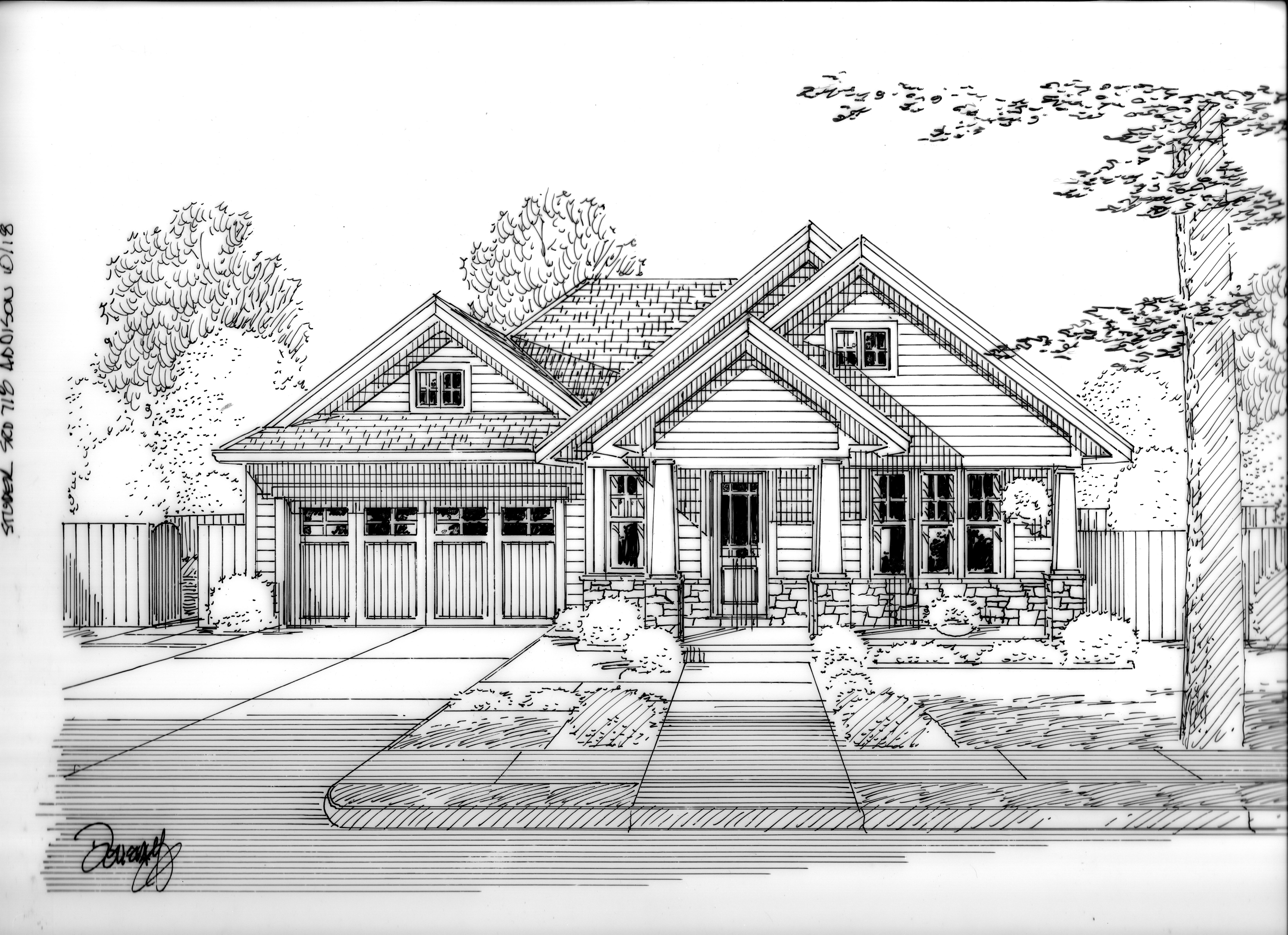Front View of this 3-Bedroom, 1463 Sq Ft Plan - 169-1182